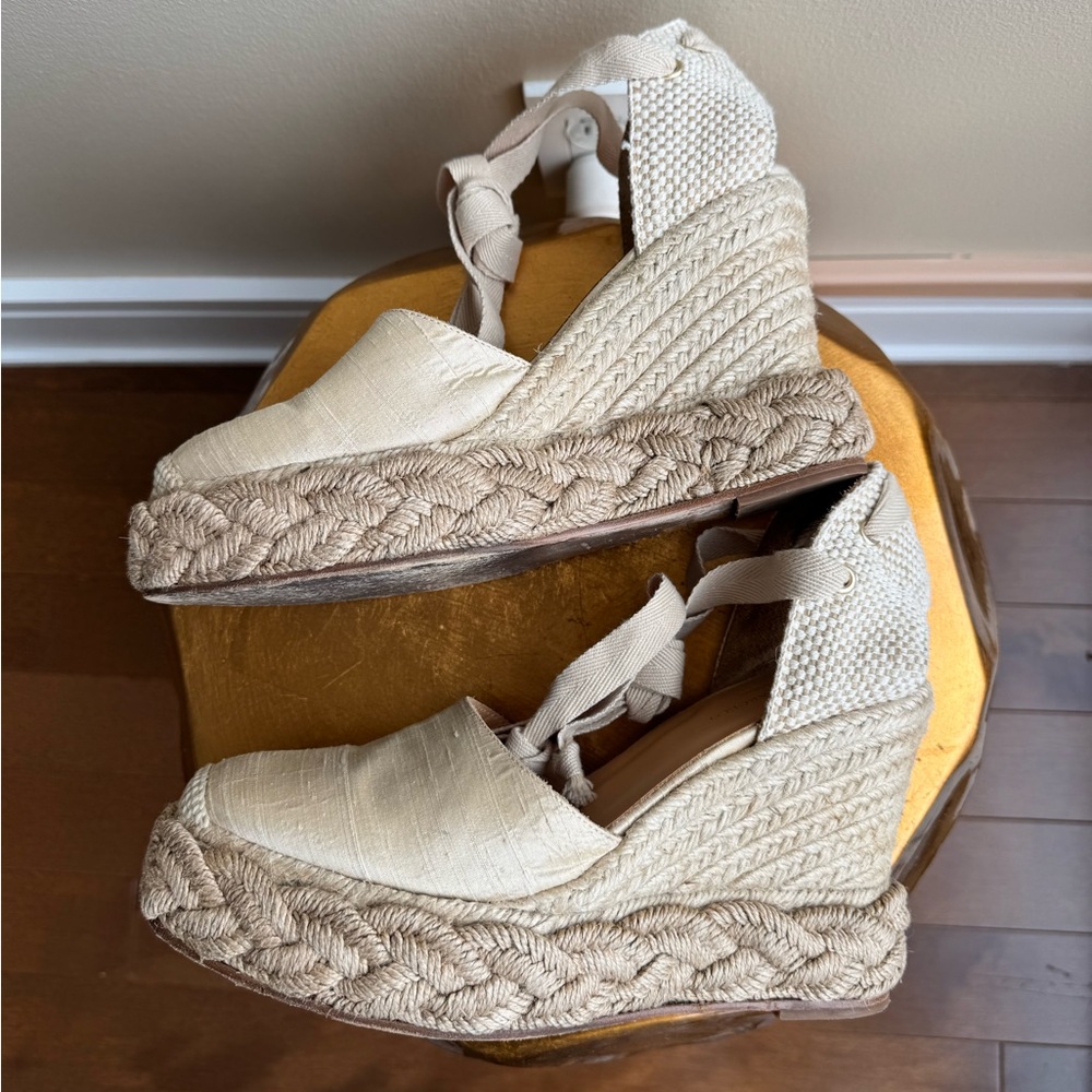 Paloma Barcelo Espadrille Platform Wedge Sandals, Size 9.5 - Picture 4 of 15